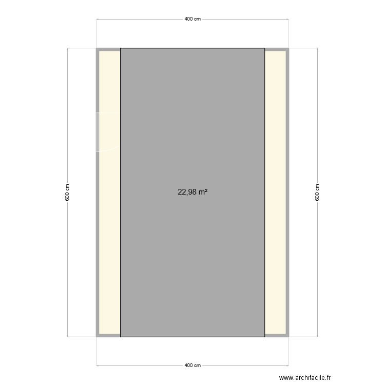 plan dans l environement. Plan de 1 pièce et 23 m2