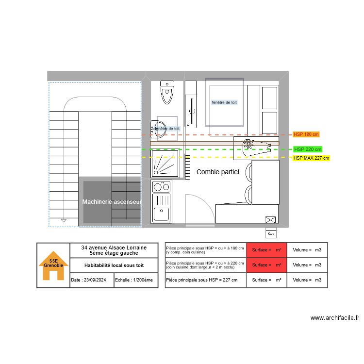 Log Hir.... Plan de 3 pièces et 15 m2