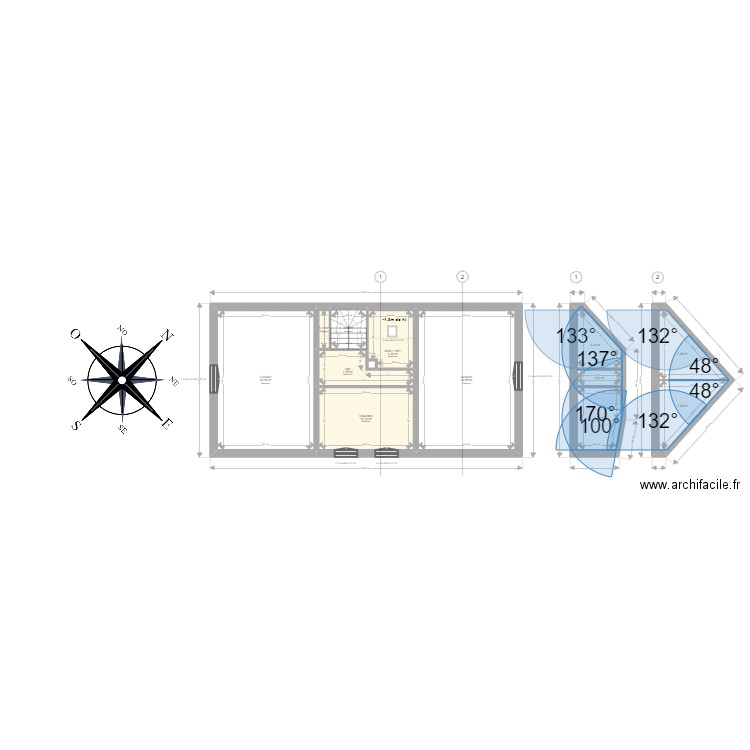 ML24010817 . Plan de 13 pièces et 146 m2