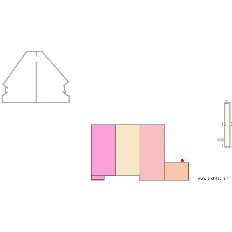 bat i 2. Plan de 1 pièce et 44 m2