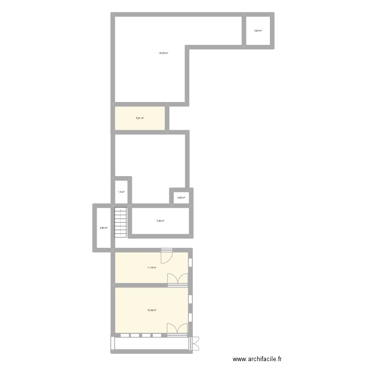 pl 4. Plan de 9 pièces et 87 m2