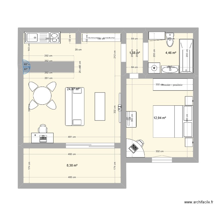 F2 PLAN 3. Plan de 0 pièce et 0 m2