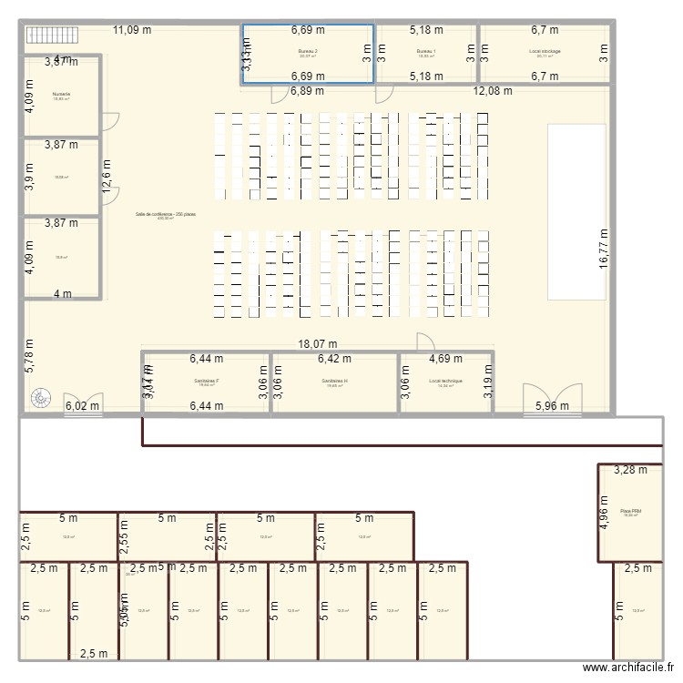 Barentin. Plan de 24 pièces et 778 m2