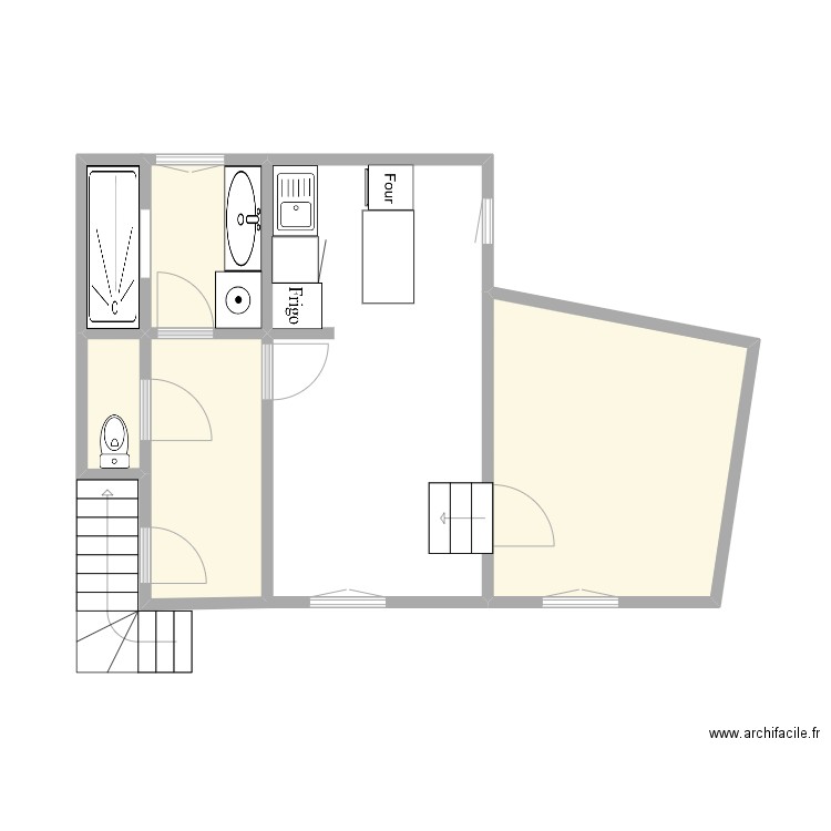 Léa. Plan de 4 pièces et 20 m2