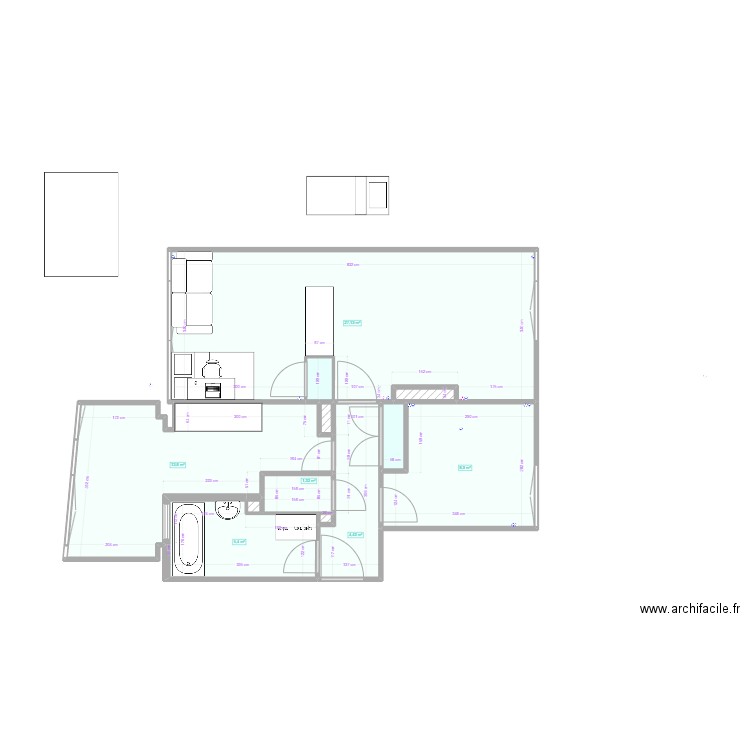 La Casa Del Pilioux Amenagement. Plan de 12 pièces et 63 m2