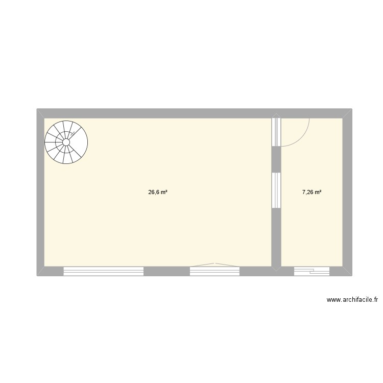 Régaletoi. Plan de 2 pièces et 34 m2