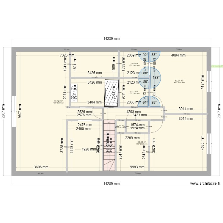 chemin du manil . Plan de 13 pièces et 219 m2