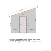 Plan de côté abri de jardin (face ouest)