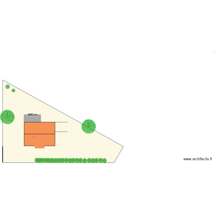 Plan de masse. Plan de 2 pièces et -353 m2