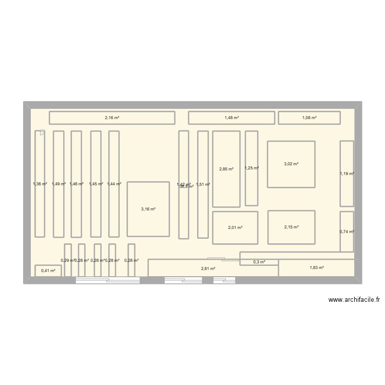 plan intermarché. Plan de 28 pièces et 108 m2