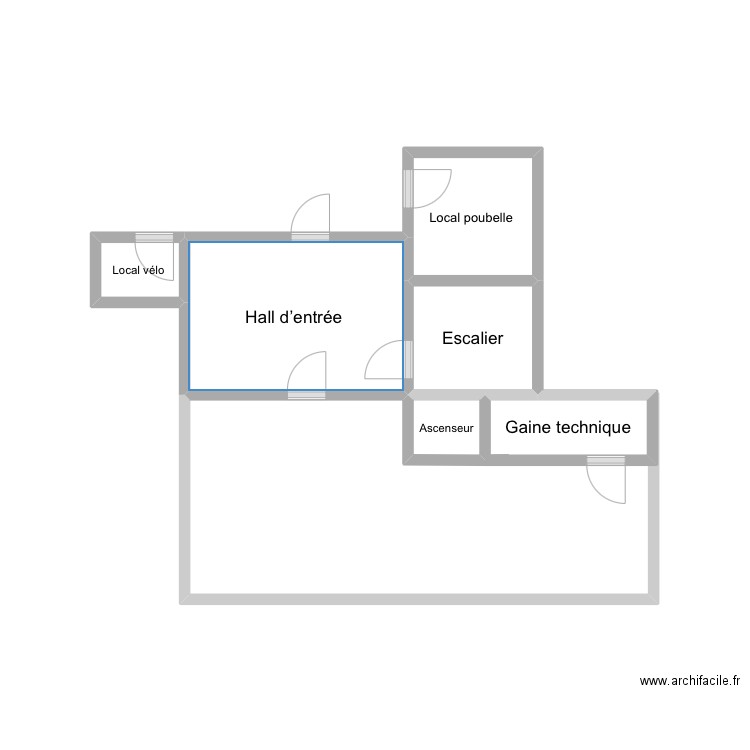 Verger st maur . Plan de 6 pièces et 8 m2