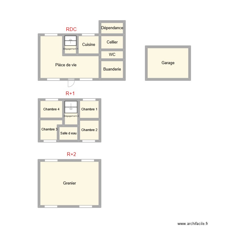 2412 FERMIN. Plan de 15 pièces et 20 m2