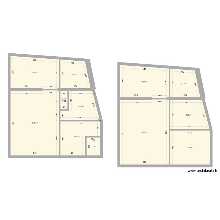 MAISON NANTON. Plan de 13 pièces et 197 m2