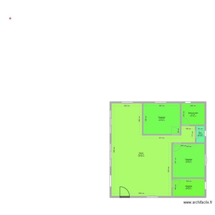 PLAN MAISON 1. Plan de 6 pièces et 94 m2