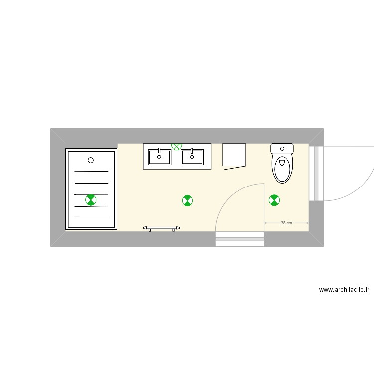 LEE-LECOEUR. Plan de 1 pièce et 7 m2