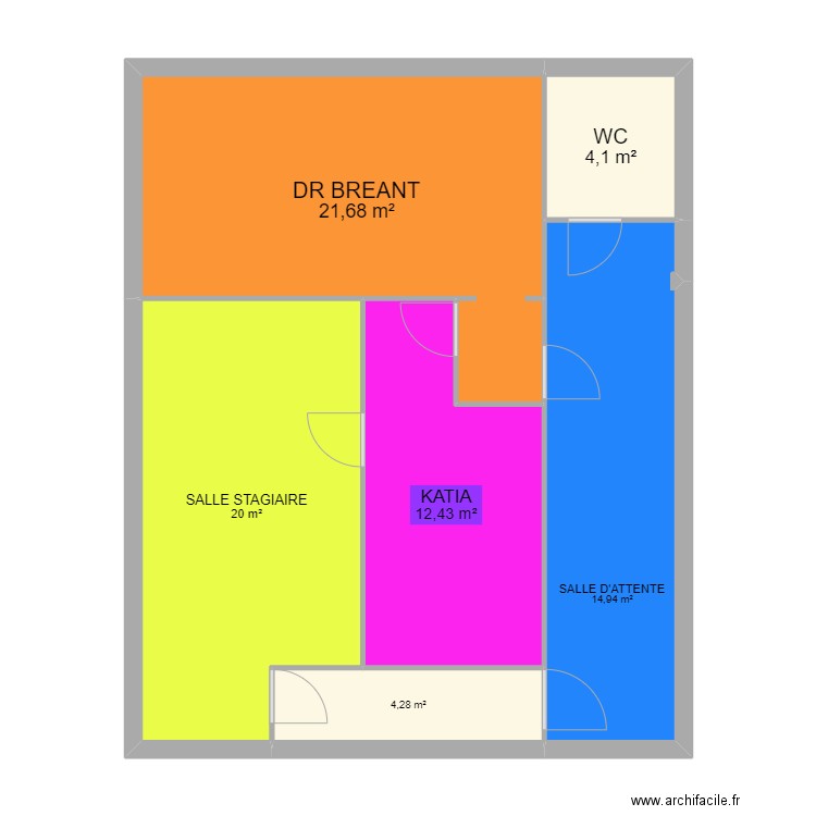 CENTRE RODES. Plan de 6 pièces et 77 m2