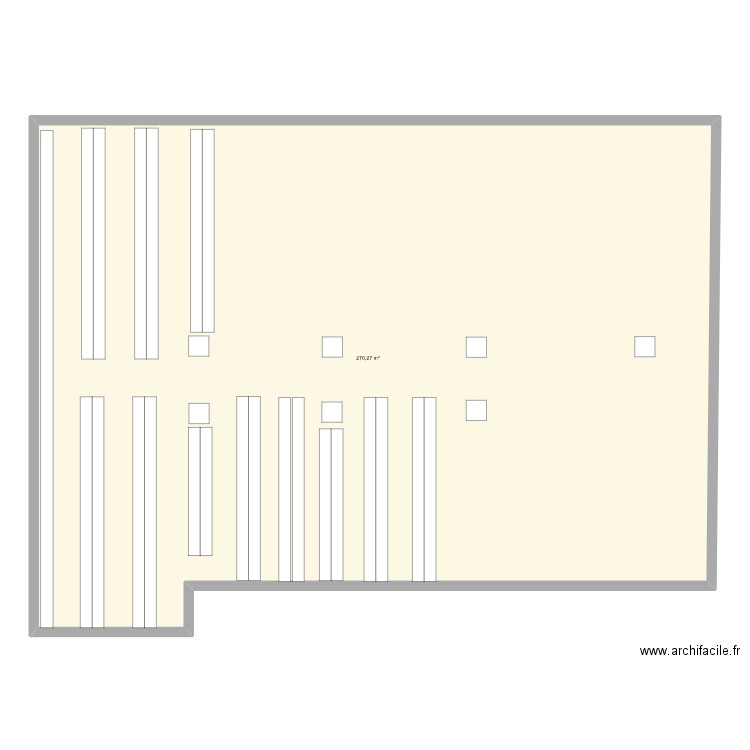 Local CCVG. Plan de 1 pièce et 276 m2