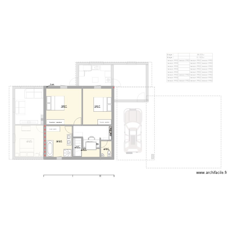 Herbi. Plan de 6 pièces et 47 m2