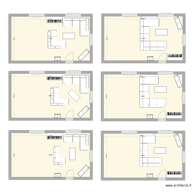 salon. Plan de 6 pièces et 216 m2