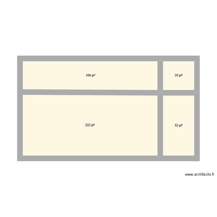 maison. Plan de 4 pièces et 38 m2