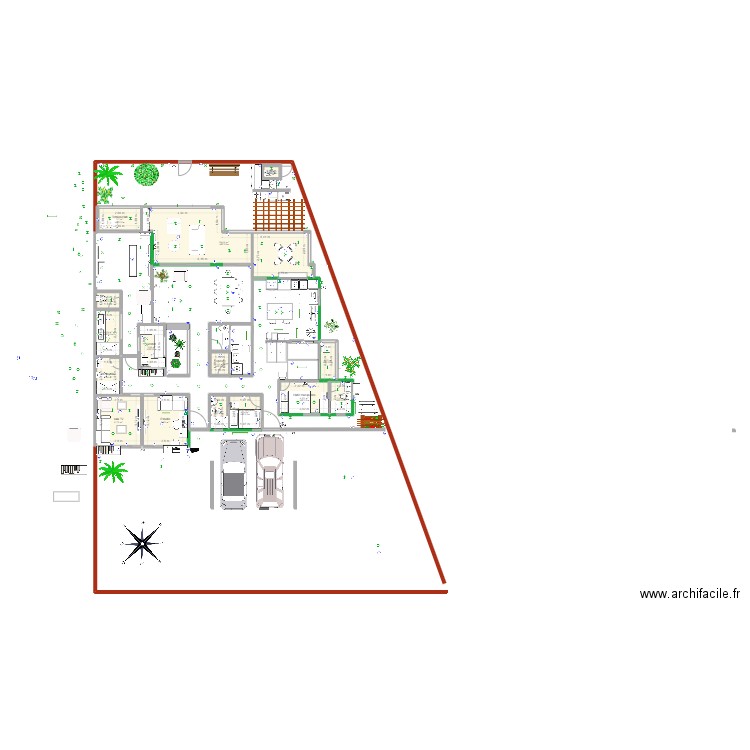 Pellares A. Plan de 15 pièces et 83 m2