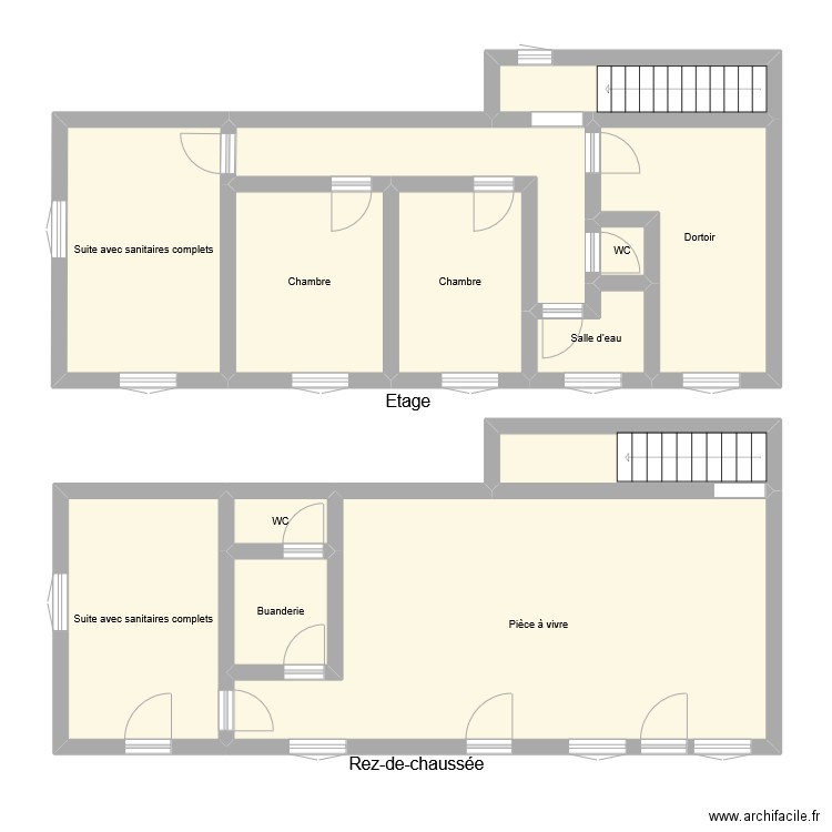 GR3331. Plan de 13 pièces et 103 m2