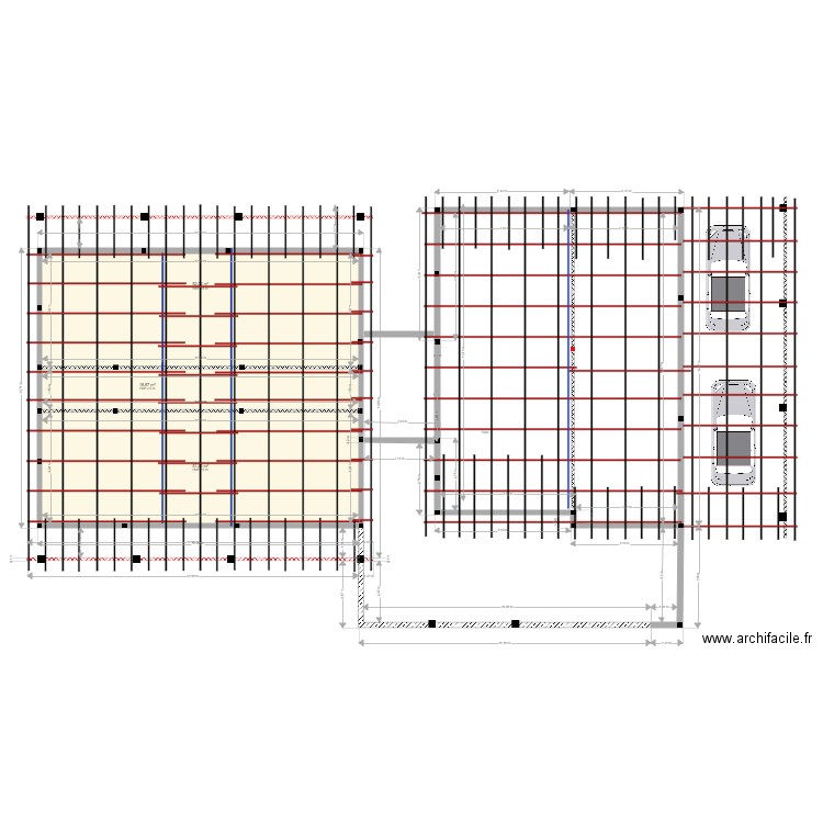 Desenho para estrura telhado. Plan de 3 pièces et 122 m2