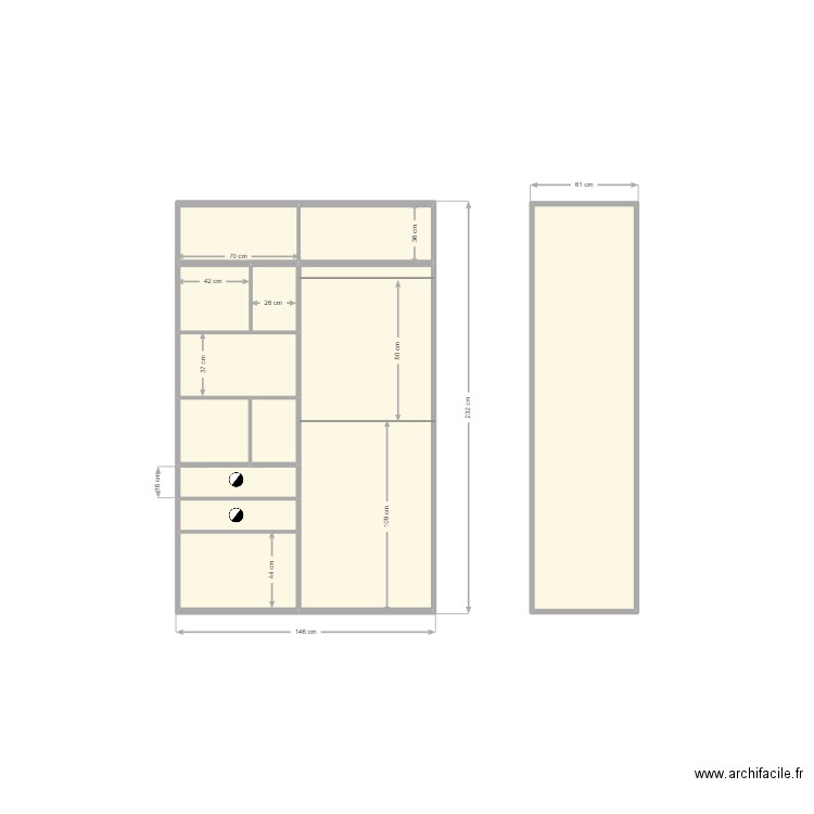 armoire chambre. Plan de 12 pièces et 4 m2