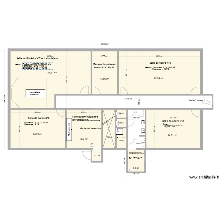 FOS SUR  MER . Plan de 12 pièces et 187 m2