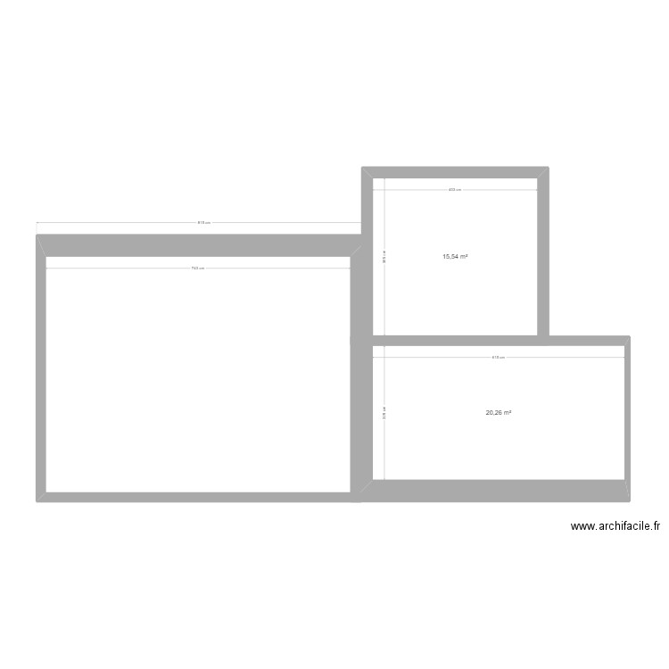 Maison 2. Plan de 2 pièces et 36 m2