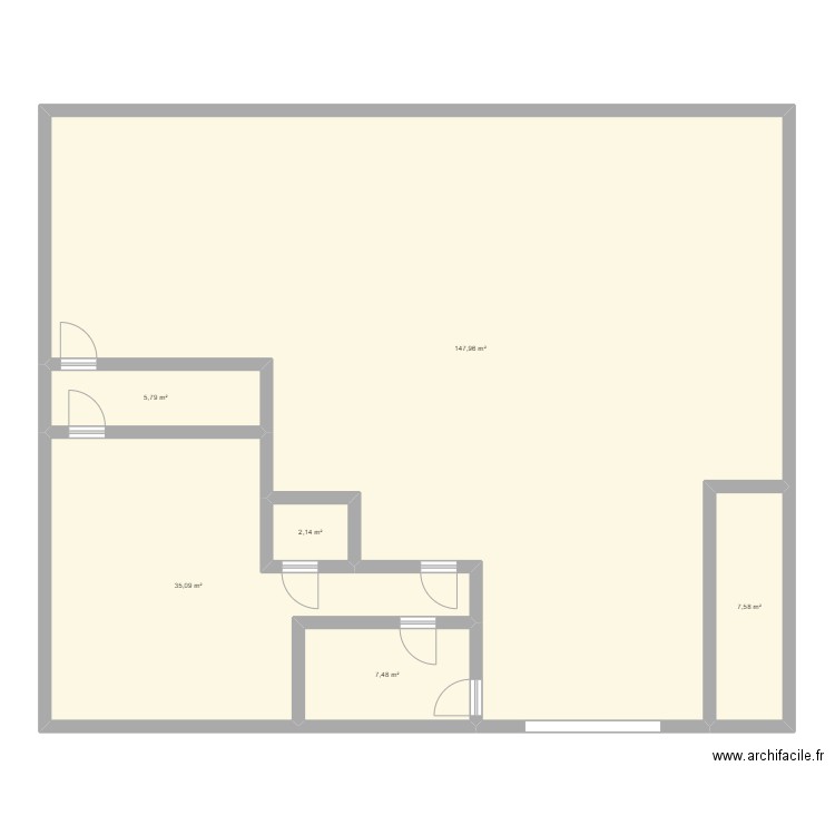 martel. Plan de 7 pièces et 205 m2