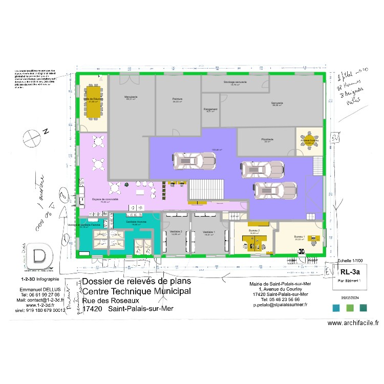 Plan CTM. Plan de 48 pièces et 962 m2