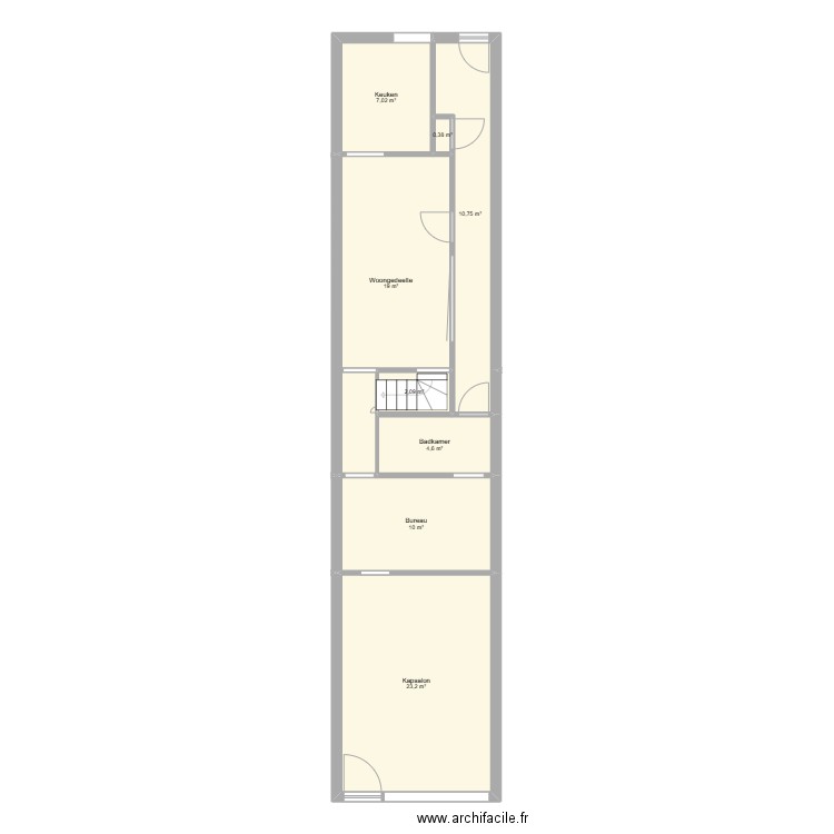 KON12 - GLV. Plan de 8 pièces et 77 m2