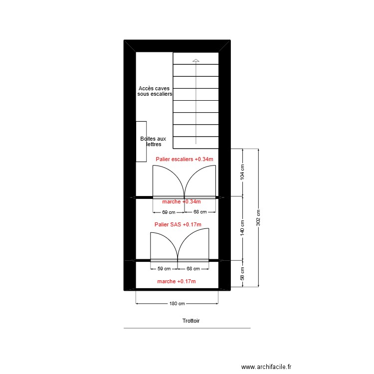 Activ santé rdc. Plan de 3 pièces et 9 m2