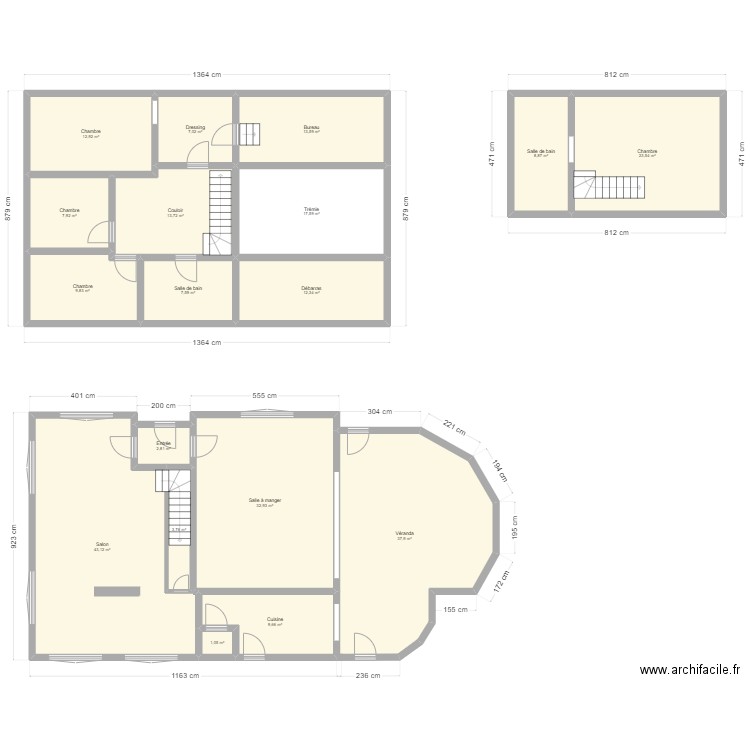 Morimont 32. Plan de 18 pièces et 266 m2