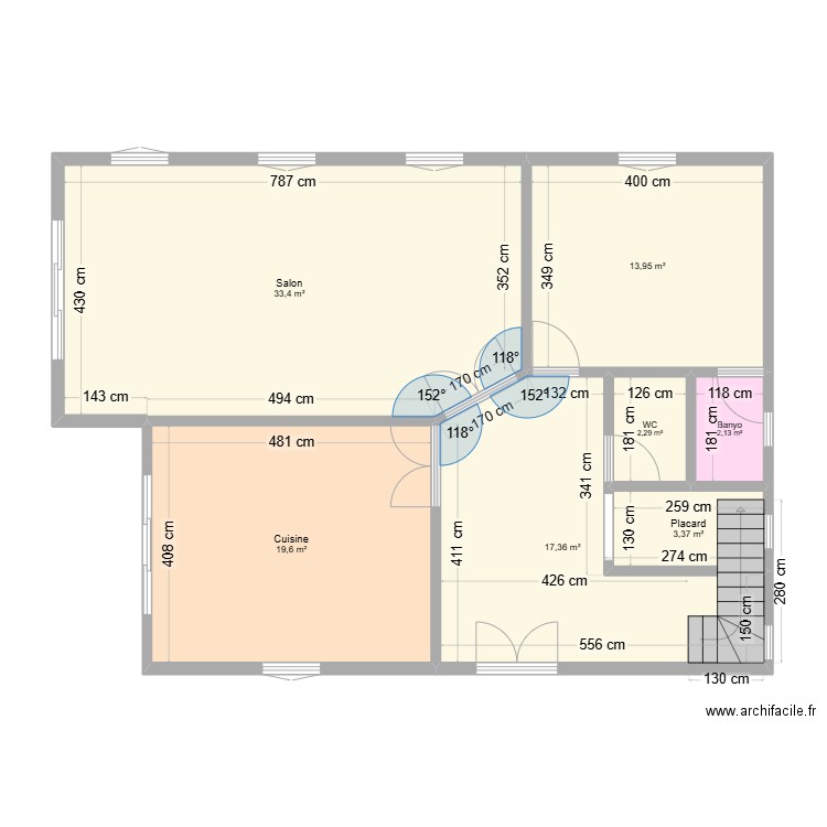 MaisonTR. Plan de 7 pièces et 92 m2