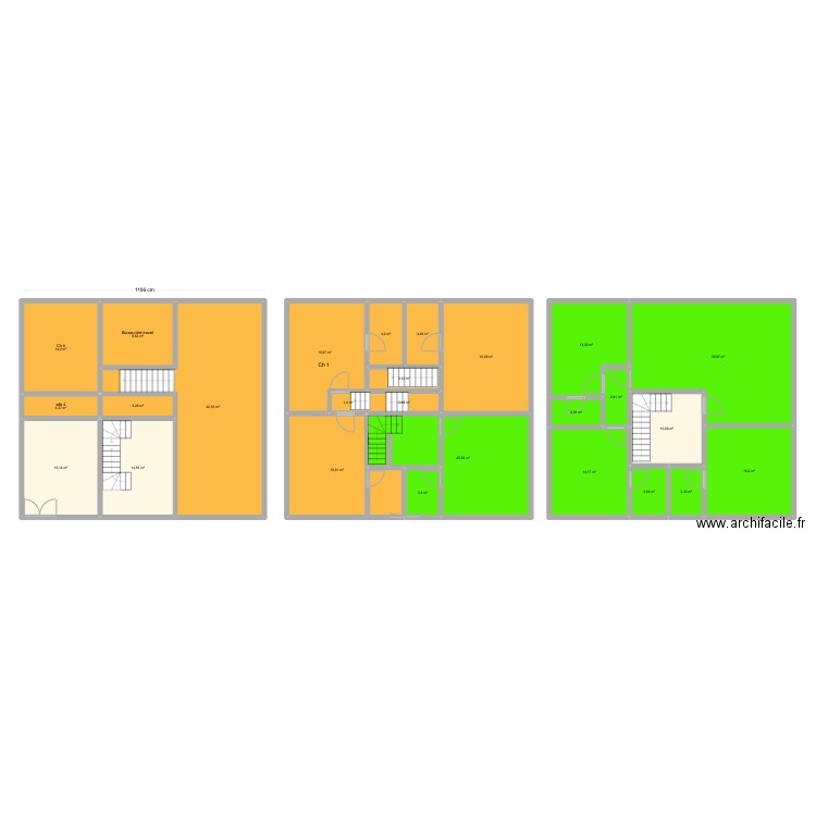 Hambursin 3. Plan de 26 pièces et 307 m2