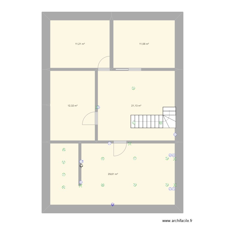 maison 2. Plan de 5 pièces et 86 m2