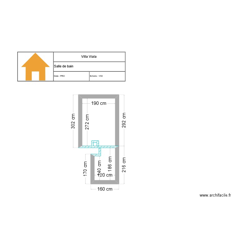 SDB VIALA. Plan de 0 pièce et 0 m2