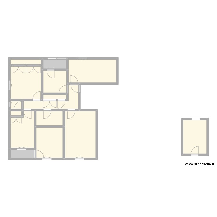 DE SOLAGES. Plan de 14 pièces et 94 m2