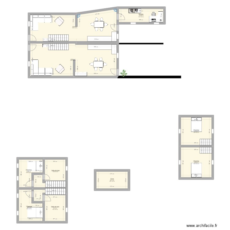 RDC Modron. Plan de 10 pièces et 178 m2