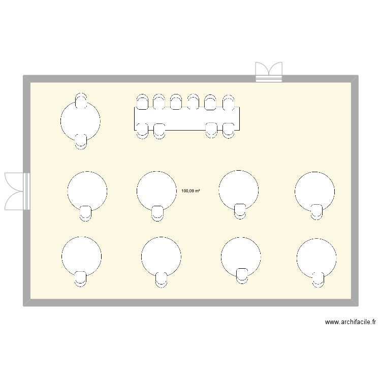 Mariage. Plan de 1 pièce et 100 m2