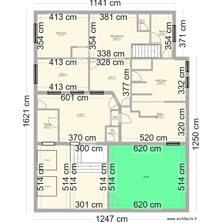 94V75C Villeneuve le roi 75 Calmette - PROJET ArL. Plan de 23 pièces et 260 m2