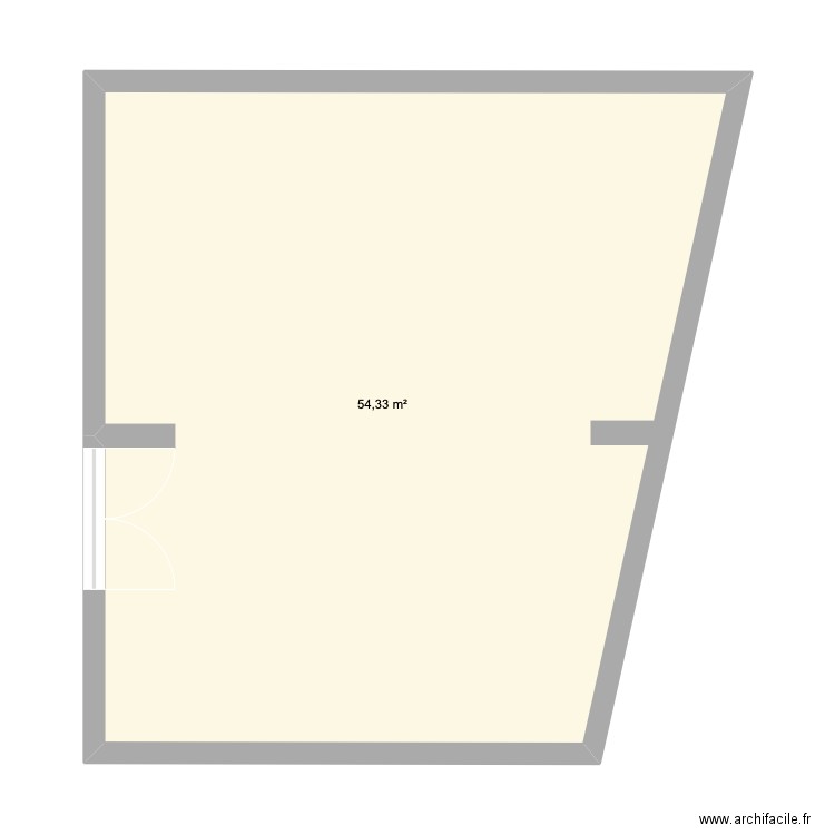 Bibmeaudre. Plan de 1 pièce et 54 m2