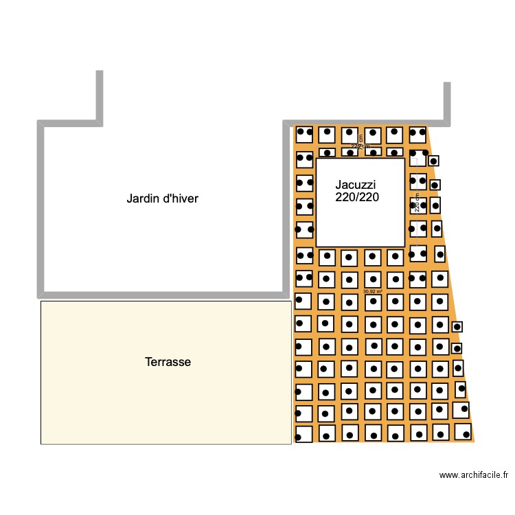 Jacouzi. Plan de 0 pièce et 0 m2