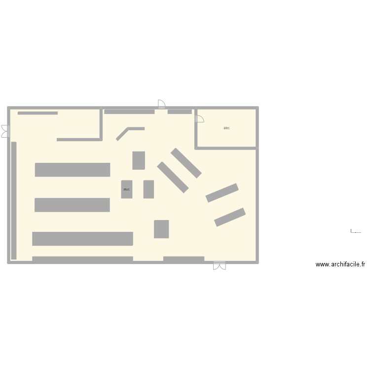 plan magasin pellenc . Plan de 2 pièces et 496 m2