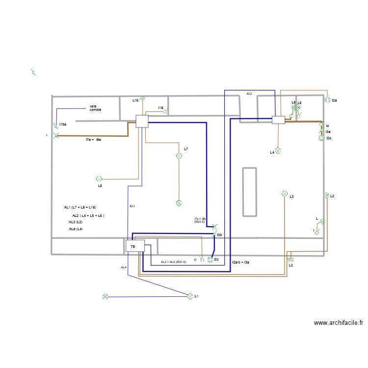 van  rdc lum2. Plan de 0 pièce et 0 m2