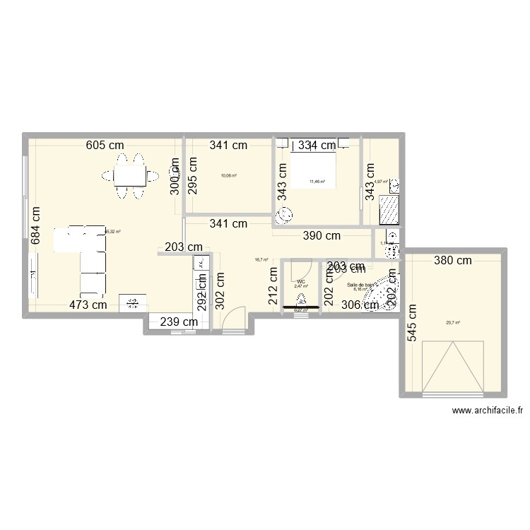 Maison A. Plan de 10 pièces et 119 m2