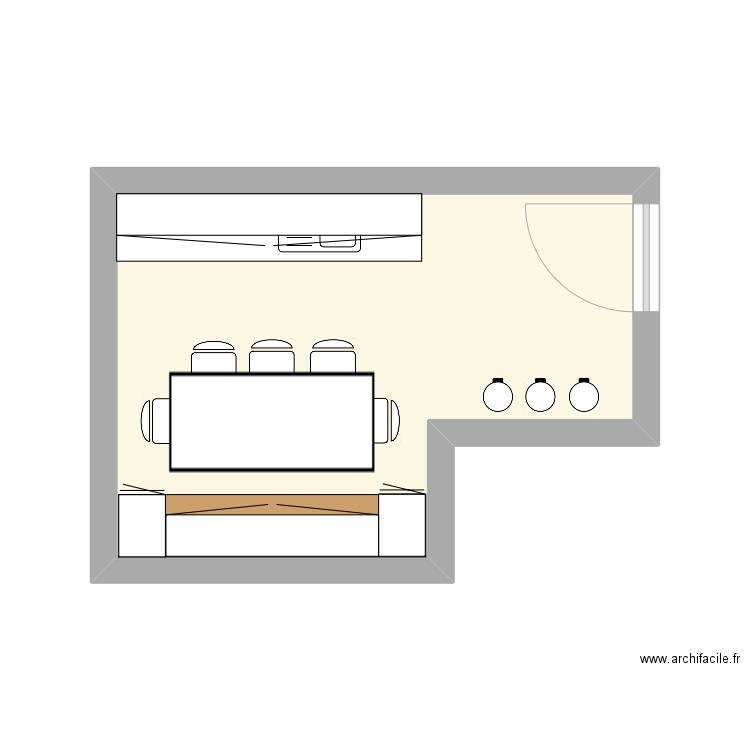 Claris Clinic option 1. Plan de 1 pièce et 15 m2