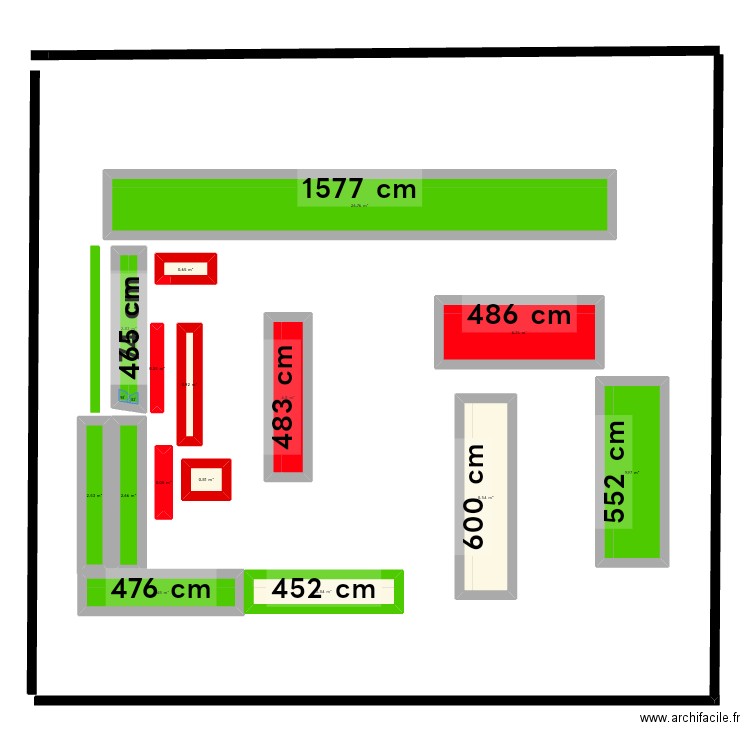 Plan du magasin . Plan de 15 pièces et 78 m2